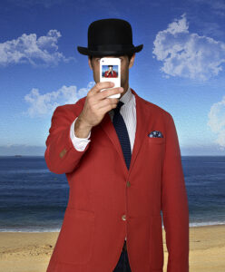 M Penner at Menil Collection Red Jacket