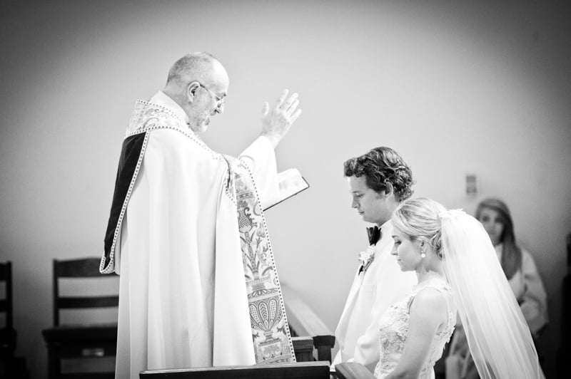 Amy and David with Minister