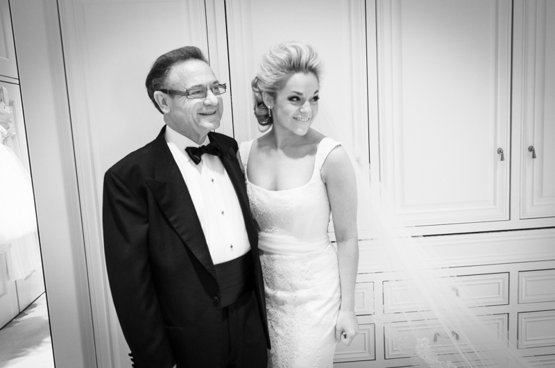 Bride and Father First Look