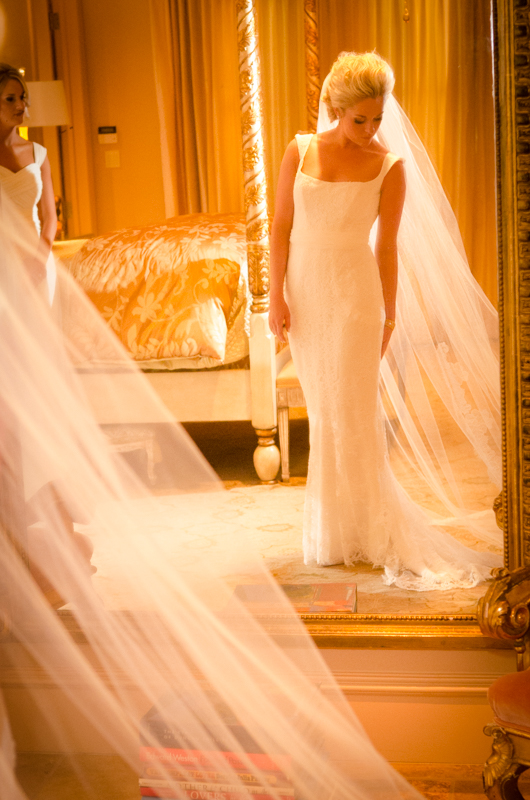 Bride Looking Down