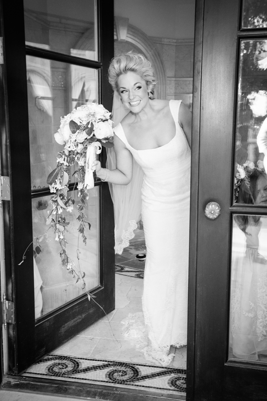 Odessa best photographer Bride Peeking Out