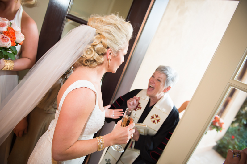 Odessa Wedding photographer Bride and Minister