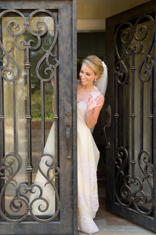 Bride Peaking Out