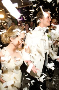 Bride and Groom Leaving