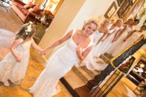 Bridal Party on Stairs
