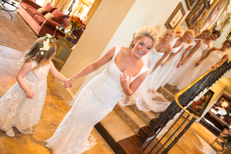 Bridal photography Bridal Party on Stairs