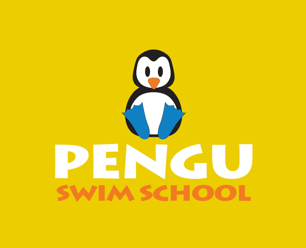 Pengu Swim School logo design for PWL Studio marketing systems portfolio