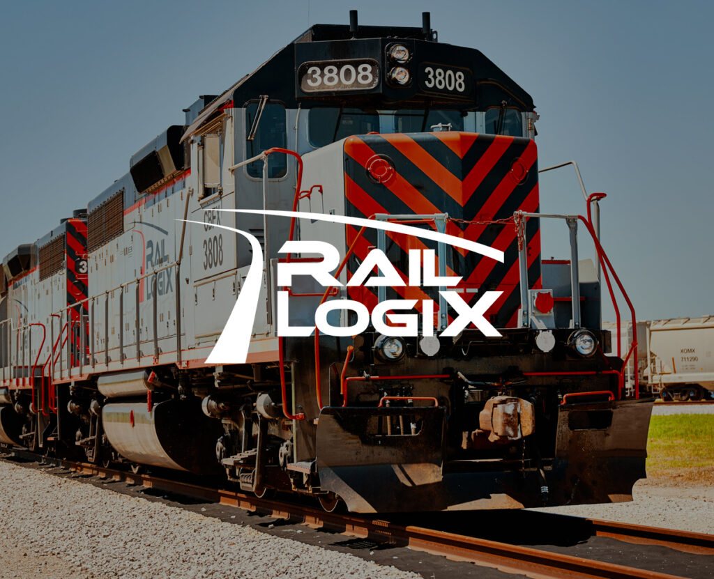 Rail Logix locomotive and logo, website project by PWL Studio.